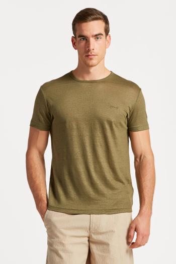 TRIČKO GANT LINEN REGULAR T-SHIRT JUNIPER GREEN