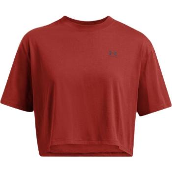 Under Armour BOXY CROP LOGO Dámské tričko, červená, velikost