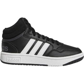 adidas HOOPS 3.0 MID K Dětské kotníkové tenisky, černá, velikost 38 2/3