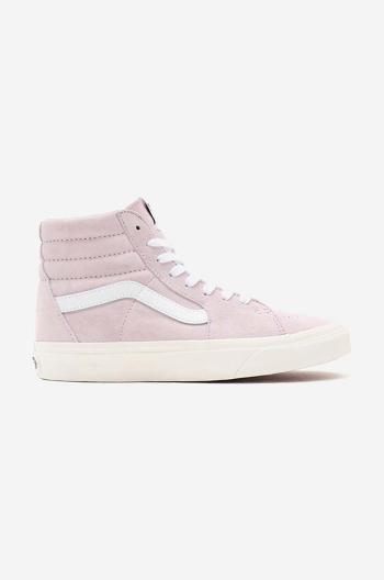 Kožené kecky Vans UA SK8-Hi dámské, růžová barva, VN0A32QG9G4-pink