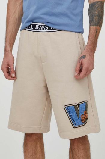 Bavlněné šortky Versace Jeans Couture hnědá barva, 76GADG04 CF01G