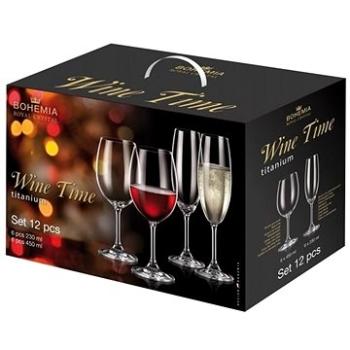 BOHEMIA ROYAL CRYSTAL Wine time set 12 ks (16574)