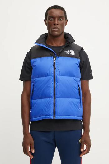 Péřová vesta The North Face 1996 Retro Nuptse modrá barva, NF0A3JQQCZ61