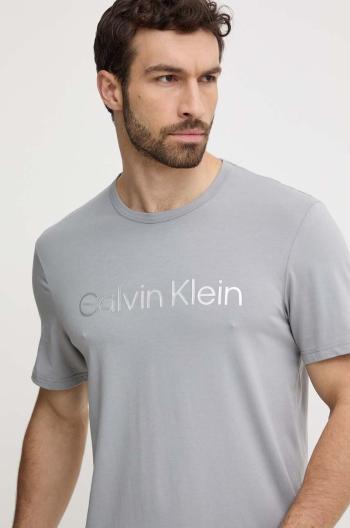 Tričko Calvin Klein Underwear šedá barva, s potiskem, 000NM2264E