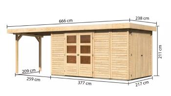 Dřevěný zahradní domek RETOLA 5 Lanitplast 636 cm