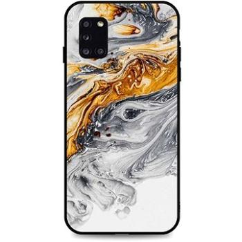 TopQ LUXURY Samsung A31 pevný Marble šedo-zlatý 50899 (Sun-50899)