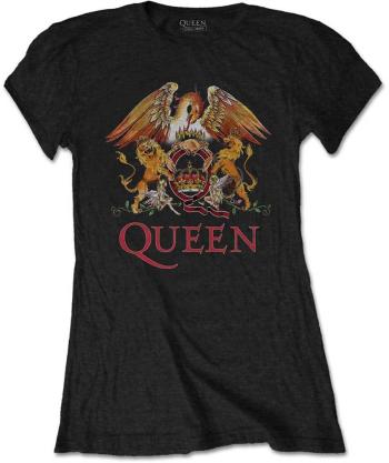 Queen Tričko Classic Crest Womens Black M