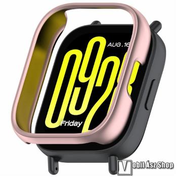 Xiaomi Redmi Watch 5 Lite, Okosóra műanyag védőtok, Keret, Bumper, Rose gold