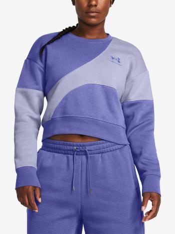 Under Armour Essential Fleece Crop Crew Mikina Fialová