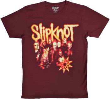 Slipknot Tričko The End So Far Group Photo Tribal S Nonogram Unisex Maroon Red S