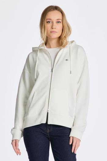 MIKINA GANT REL SHIELD ZIP HOODIE EGGSHELL