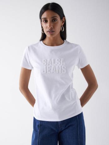 Salsa Jeans dámské bílé tričko - XL (001)