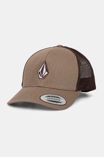 Kšiltovka Volcom hnědá barva, s aplikací, D5532411