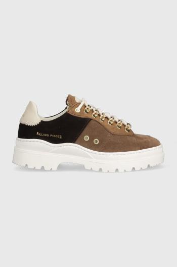 Semišové sneakers boty Filling Pieces Court Serrated Topaz hnědá barva, 71633831933