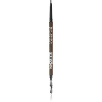 PUPA Milano High Definition automatická tužka na obočí voděodolná odstín 002 Brown 0.09 g