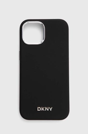 Obal na telefon Dkny iPhone 15 / 14 / 13 6.1" černá barva, DKHMP15SSMCHLK