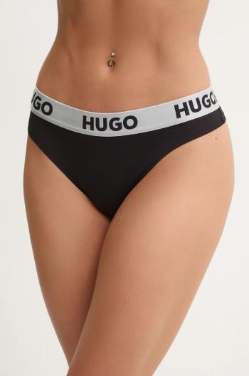 Tanga HUGO černá barva, 50480166