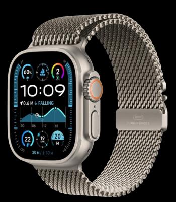 APPLE Watch Ultra 2 (2024) 49mm Prírodný titán s titánovým milánskym ťahom prírodný M