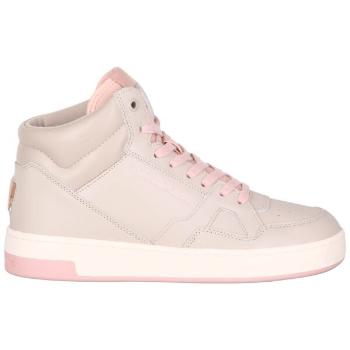 Calvin Klein BASKET CUPSOLE MID LTH-PU Dámské kotníkové tenisky, růžová, velikost