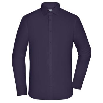 James & Nicholson (Daiber) Pánská košile s dlouhým rukávem JN1372 - Tmavě fialová | XL