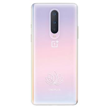 Odolné silikonové pouzdro iSaprio - čiré - Lotos - OnePlus 8