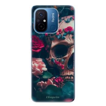 Odolné silikonové pouzdro iSaprio - Skull in Roses - Xiaomi Redmi 12C