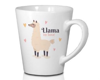 Hrnek Latte 325ml Llama in love