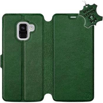 Flip pouzdro na mobil Samsung Galaxy A8 2018 - Zelené - kožené -   Green Leather (5903226527120)