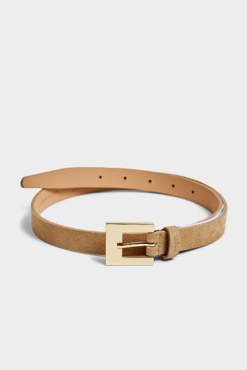 OPASEK GANT SLIM SUEDE BELT WHEAT BEIGE