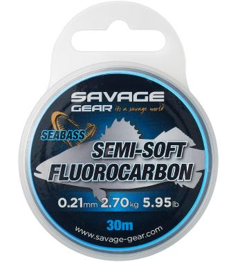 Savage gear fluorocarbon semi soft seabass clear 30 m - 0,39 mm 8,04 kg