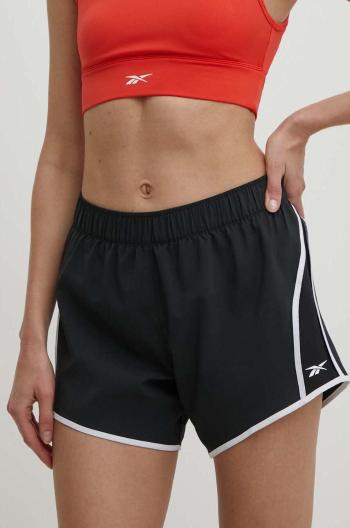 Tréninkové šortky Reebok ID Train černá barva, vzorované, high waist, 100034912