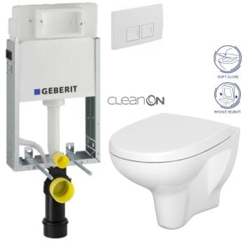 Geberit KOMBIFIX Basic tlačítko DELTA 50 Bílé WC CERSANIT ARTECO + SEDÁTKO 110.100.00.1 50BI AT1