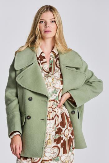 BUNDA GANT D2. OVERSIZED PEACOAT EUCALYPTUS GREEN