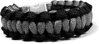 Cordell Paracord náramek Solomon Černá-Šedá s reflexními nitkami M ( 18 - 19 cm )