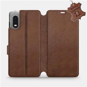 Flip pouzdro na mobil Samsung Xcover PRO - Hnědé - kožené -  Brown Leather (5903516239689)