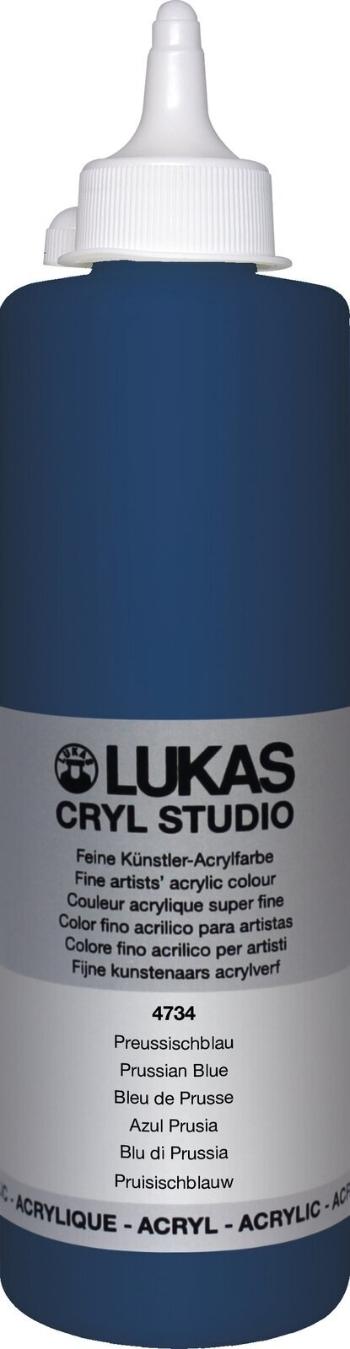 Lukas Cryl Studio Plastic Bottle Akrylová barva Prussian Blue 500 ml 1 ks