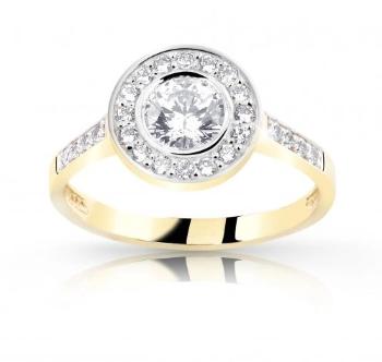 Cutie Jewellery Dokonalý prsten ze žlutého zlata se zirkony Z8032-10-X-1 65 mm