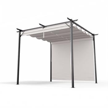 Blumfeldt Pantheon Wall Pergola, nástěnná pergola, 3 x 3 m, práškově lakovaná ocel, odolná vůči povětrnostním vlivům