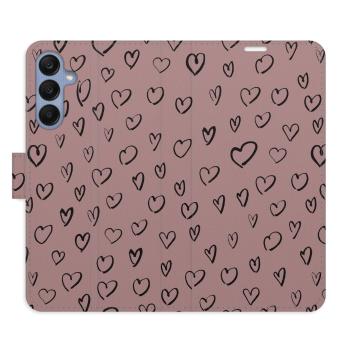 Flipové pouzdro iSaprio - Heart Dark 02 - Samsung Galaxy A25 5G