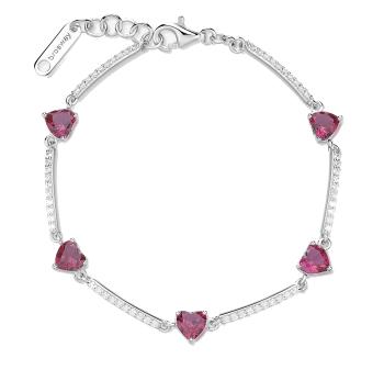 Brosway Romantický stříbrný náramek Fancy Passion Ruby FPR118