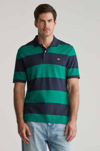 POLOKOŠILE GANT BLOCK STRIPE POLO DEEP GREEN