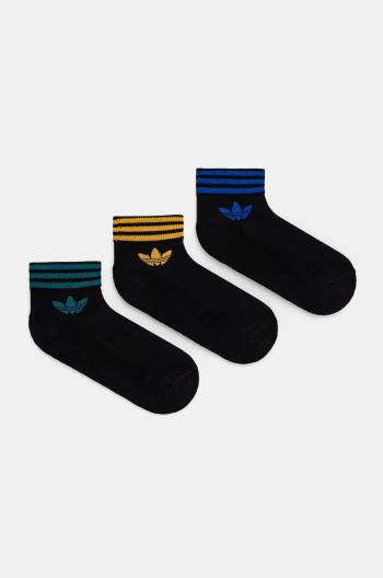 Ponožky adidas Originals 3-pack černá barva, IX7519