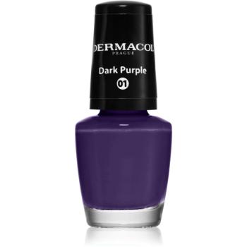 Dermacol Mini lak na nehty odstín 01 Dark Purple 5 ml