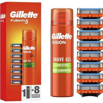 GILLETTE Fusion5 8 ks + Gel (7702018610389)