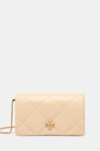 Tory Burch bőr táska Kira Diamond Quilt bézs, 158624-700