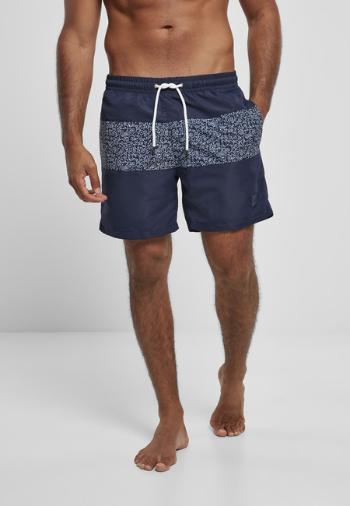 Urban Classics Mid Block Pattern Swim Shorts darkwater - S