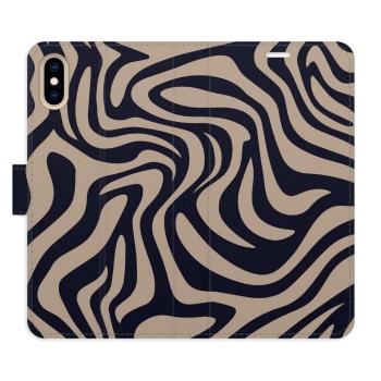 Flipové pouzdro iSaprio - Zebra Black 02 - iPhone X/XS