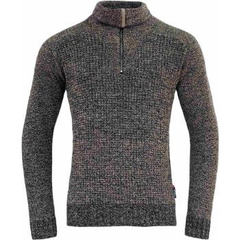 Devold BISPEN WOOL ZIP NECK Pánský vlněný svetr, tmavě šedá, velikost