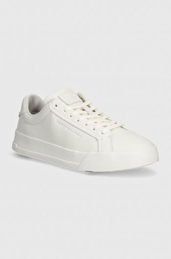 Kožené sneakers boty Tommy Hilfiger TH COURT BEST LEATHER bílá barva, FM0FM05120