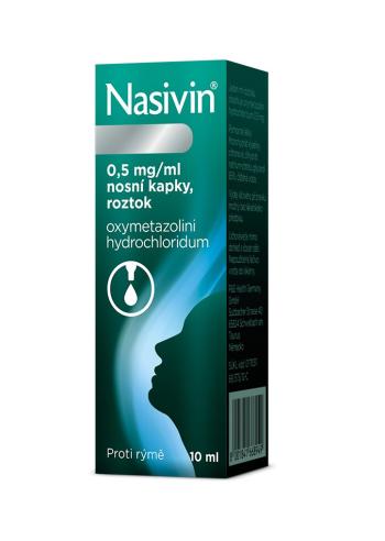 Nasivin 0,5 mg/ml nosní kapky, roztok 10 ml